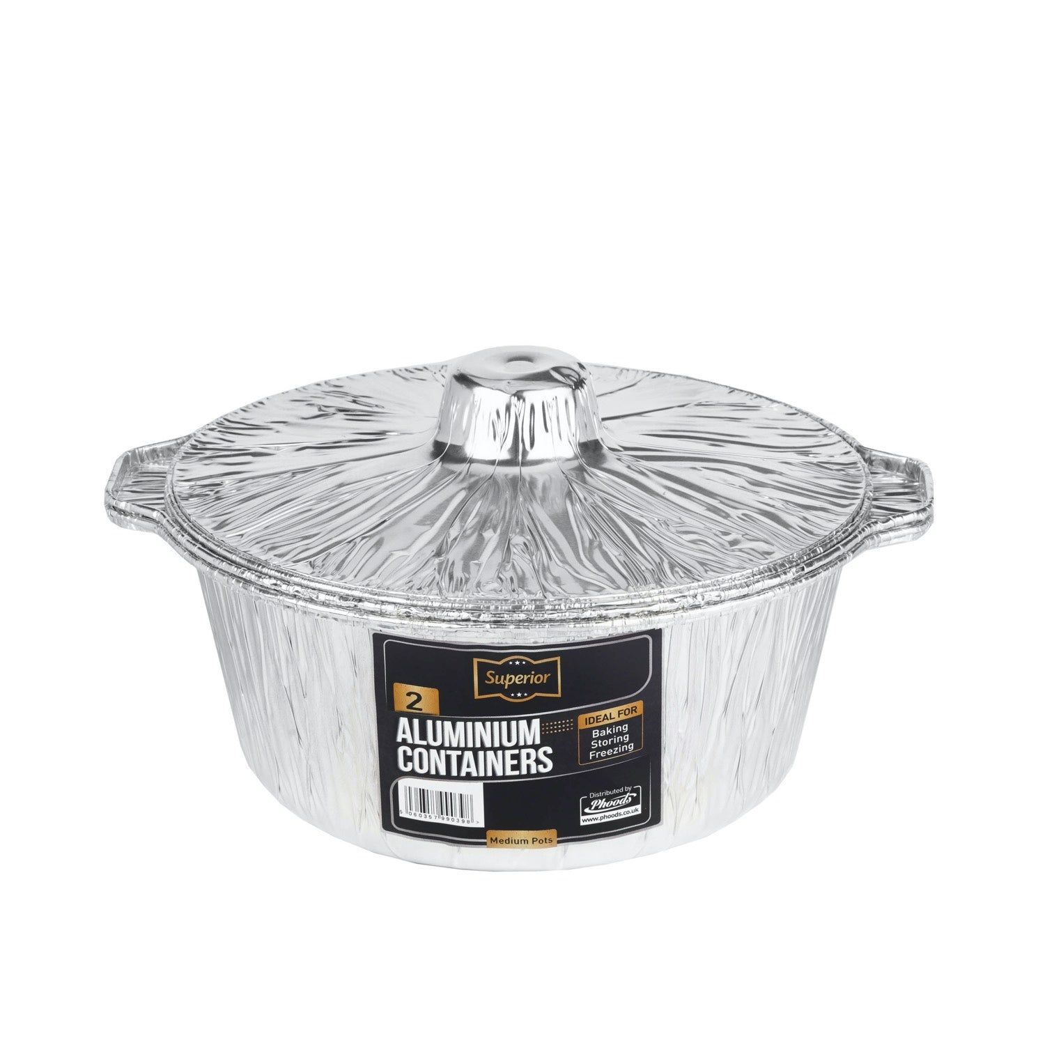 Aluminiuim Pots & Lids Packed Medium 'Superior'