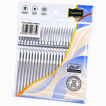Superior Ribbed Forks Silver 50/20's