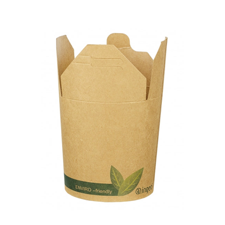 Disposerve Kraft With PLA Lining Round Food Box 750ml/26oz