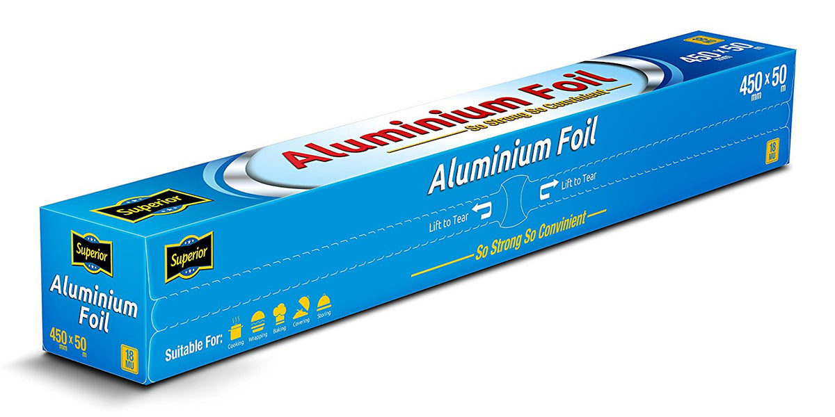 Aluminium Foil Roll 18mu ' Superior' 450mm x 50m 6's
