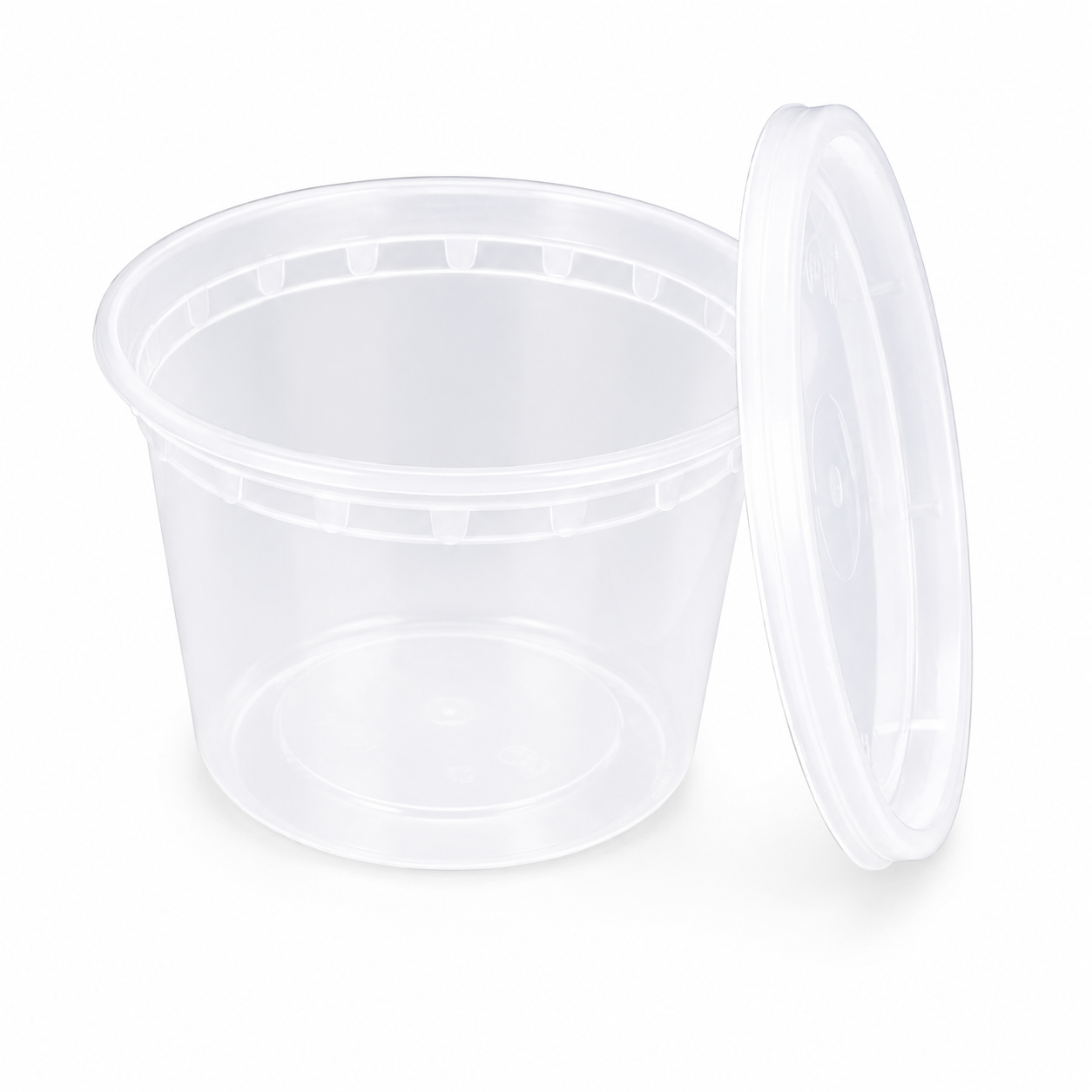 Plastic Containers & Lids 16oz Round Clear 288/CS