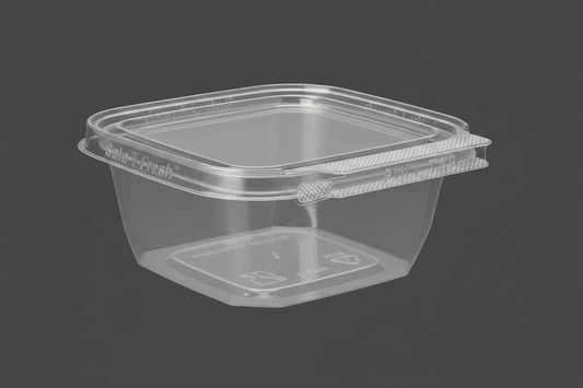 Plastic Containers 12oz 'SquareWare' Tamper Evident