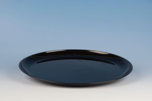 Plastic Tray Round Black 14"