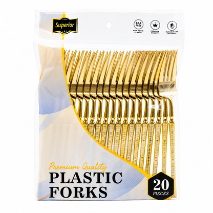Superior Ribbed Forks Gold 50/20's