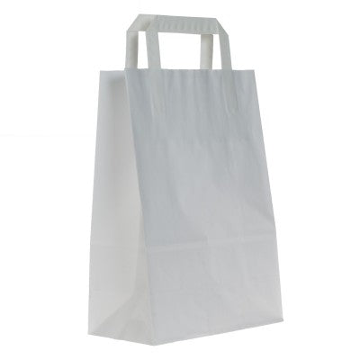 White Kraft Paper Carrier Bags S.O.S. 220x110x245mm Medium 250/CS