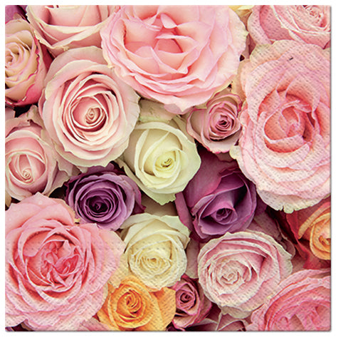 Design Napkins Roses Bouquet Paw'