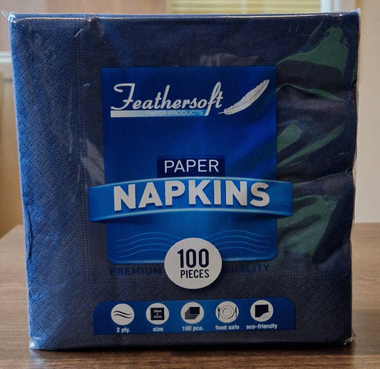 Premium Napkins Dark Blue 33cm 'Feathersoft'