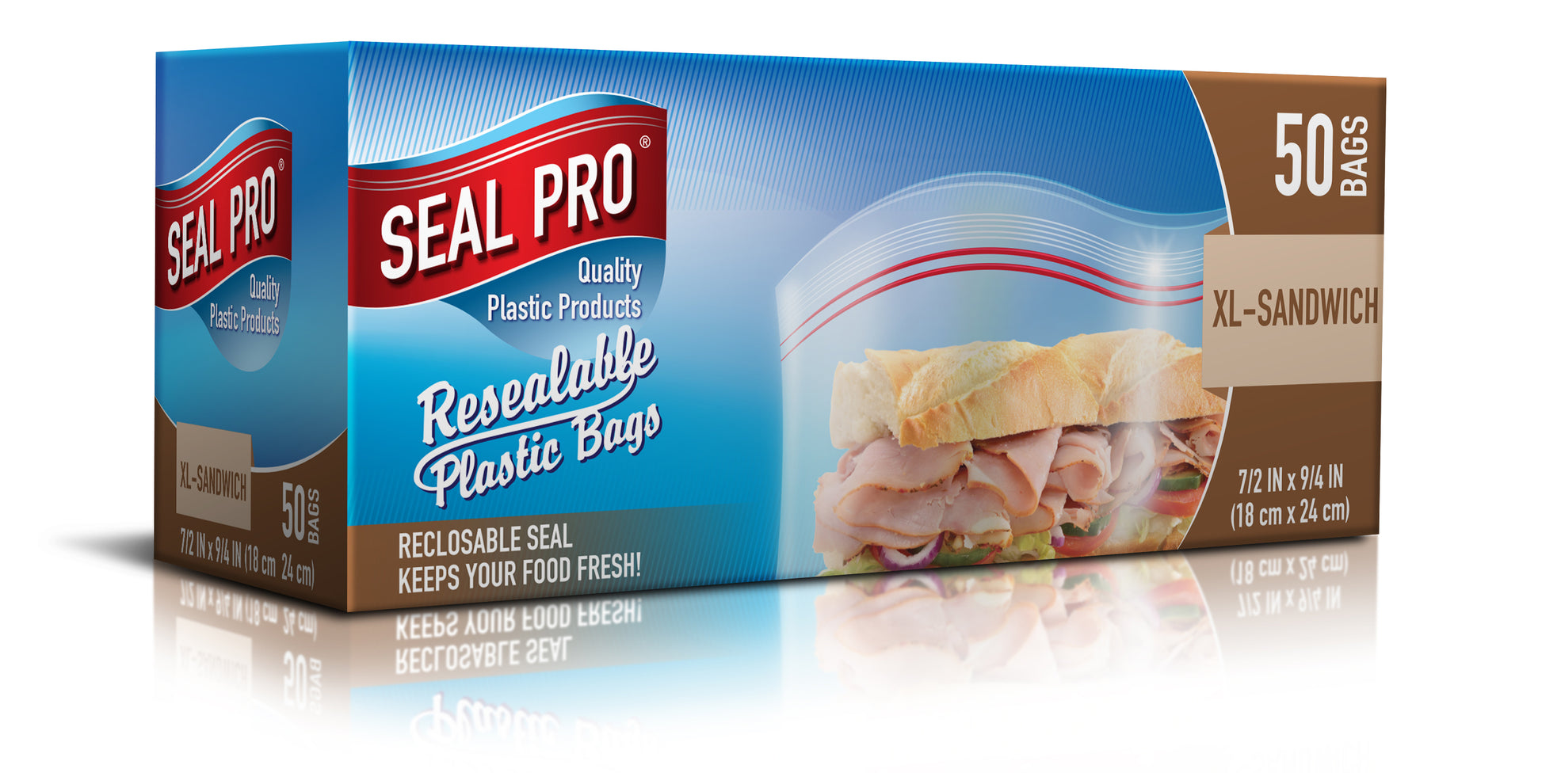 Zip-Lock X-Large Sandwich Bags 'Seal Pro'