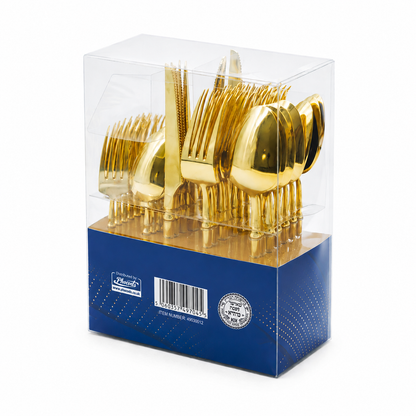 Superior Combo Cutlery Gold Glitter Gold