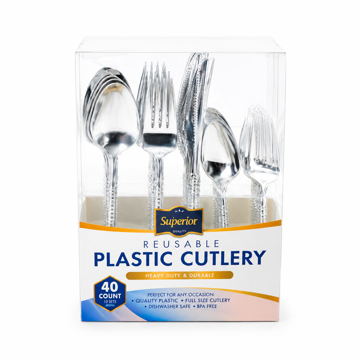 Superior Ribbed Combo Cutlery Silver 8x12/CS