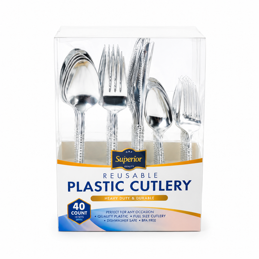 Superior Ribbed Combo Cutlery Silver 8x12/CS