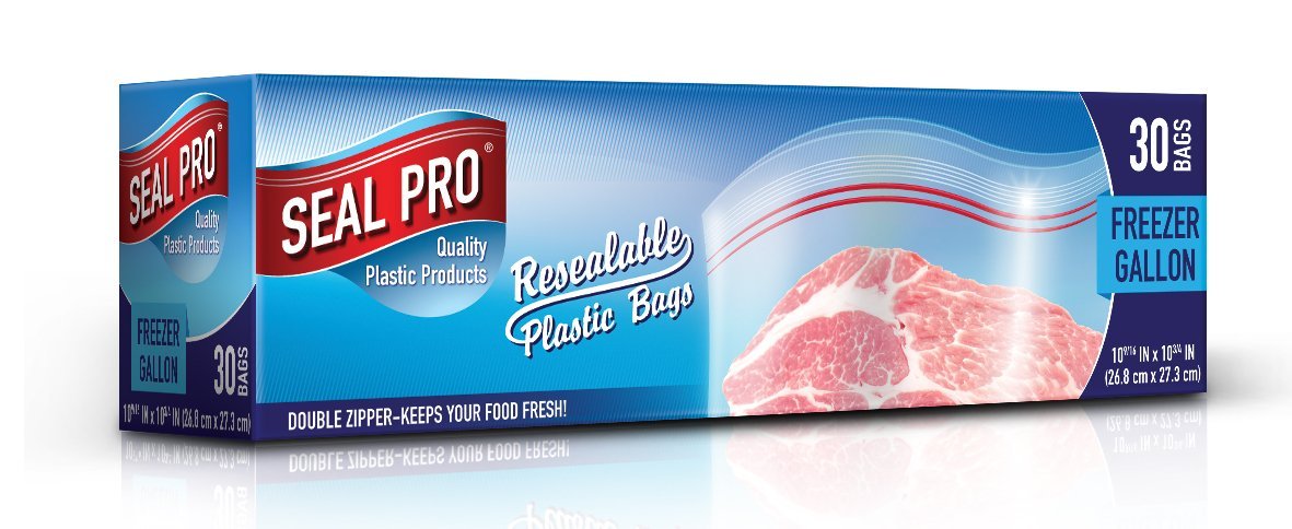 Zip-Lock Gallon Freezer Bags 'Seal Pro'