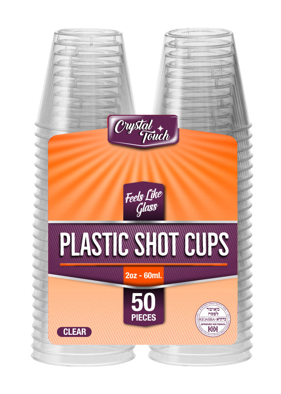 Plastic Shot Glasses 2oz Clear 'Crystal Touch'