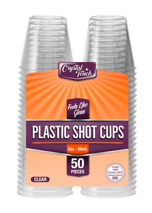 Plastic Shot Glasses 2oz Clear 'Crystal Touch'