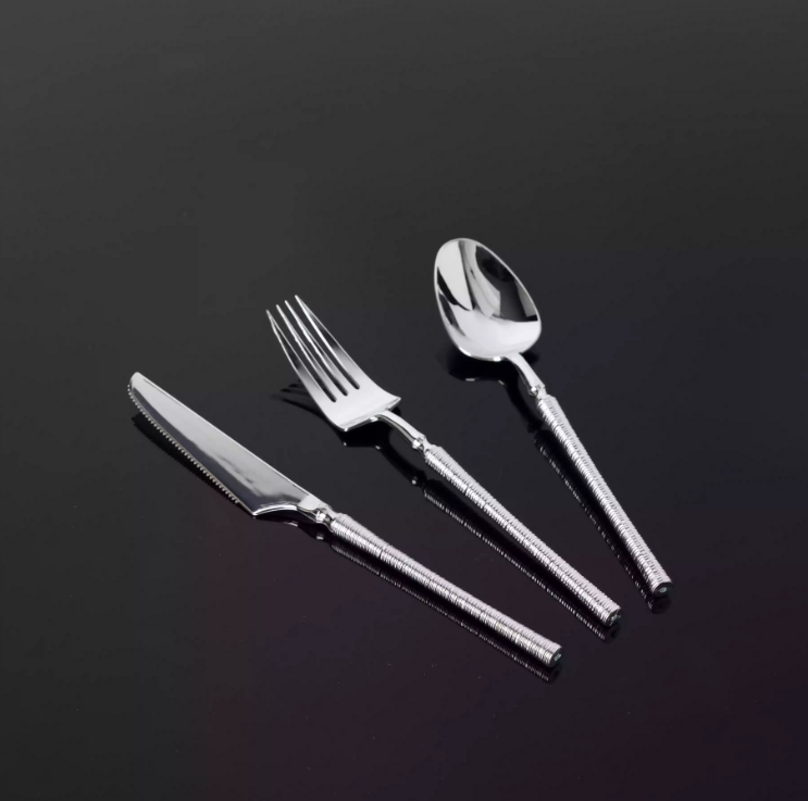 Superior Ribbed Teaspoons Silver