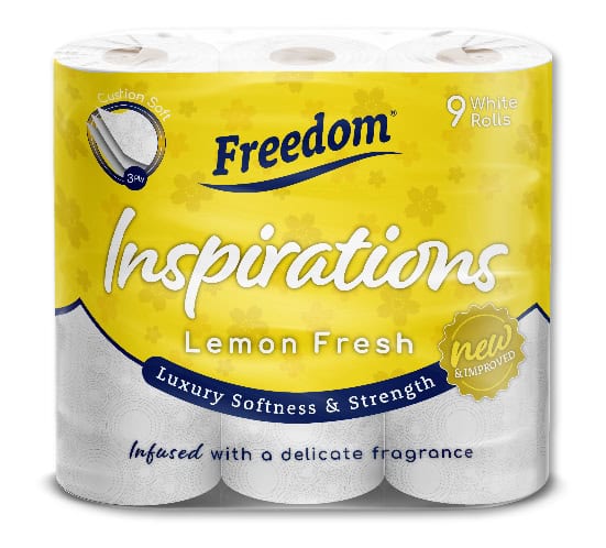 Toilet Paper Rolls Lemon 3ply 'Freedom'