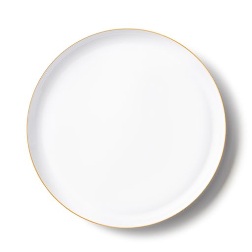 Round Plates 10.6" White/Gold 'Decor'