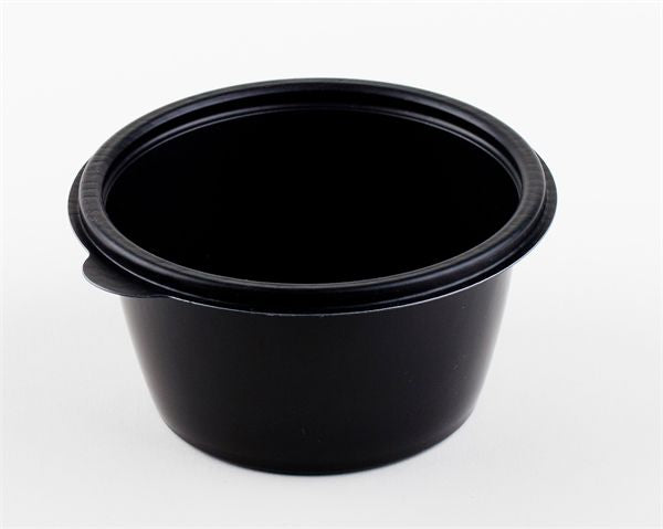 Plastic Round Containers Black 500ml