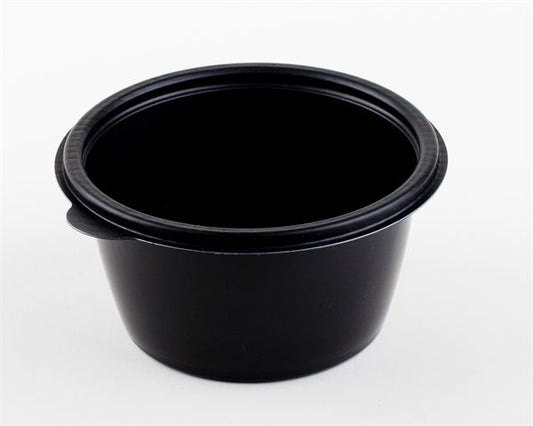 Plastic Round Containers Black 500ml