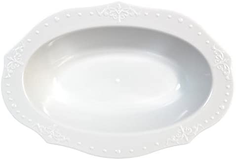' White Plastic Oval 8oz Bowls