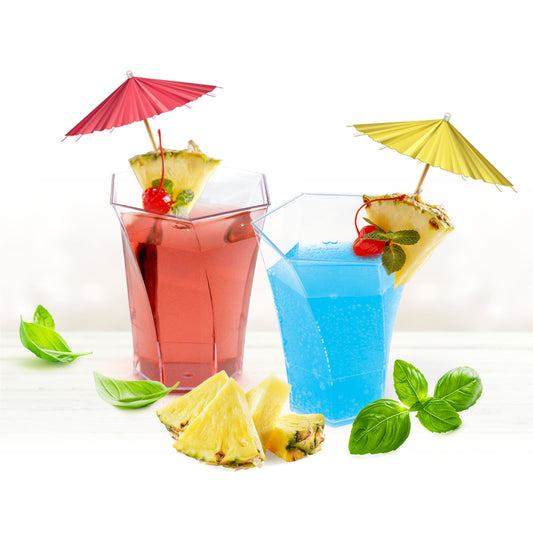 Plastic Clear Mini Swirl Hexagonal Cup 4.6oz