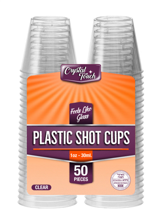 Plastic Shot Glasses 1oz Clear 'Crystal Touch'