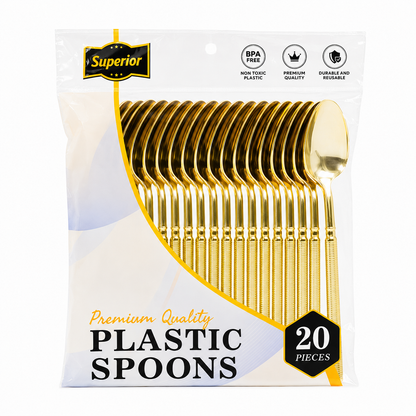 Superior Ribbed Teaspoons Gold 50/20's
