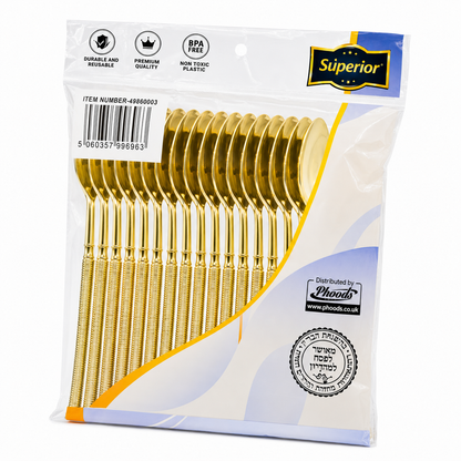 Superior Ribbed Spoons Gold 50/20's