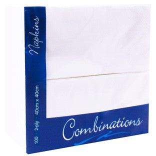 Premium Napkins White 40cm 8 Fold 'Combinations'