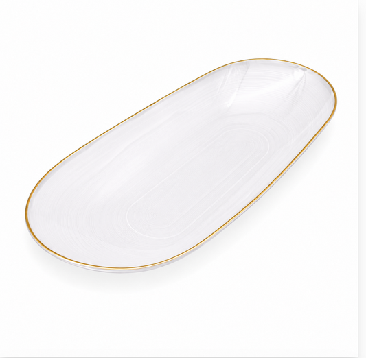 Regal Trays Collection 11' Clear & Gold Rim 'Superior' 48/1s