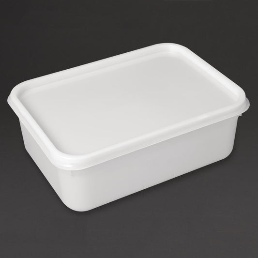 Plastic Containers with Lids Rectangular Natural 2 Litre