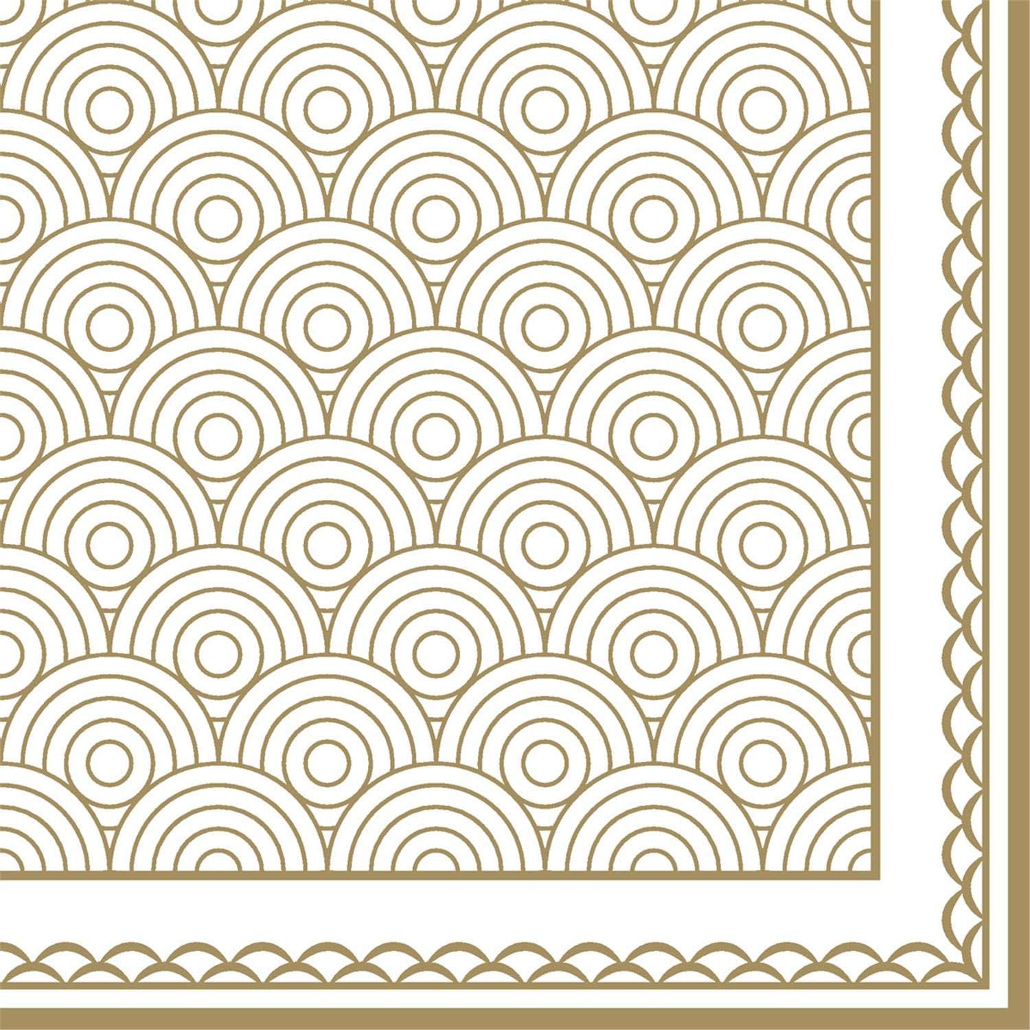 Design Napkins Ornamation Gold 'Nouveau' 8/20's