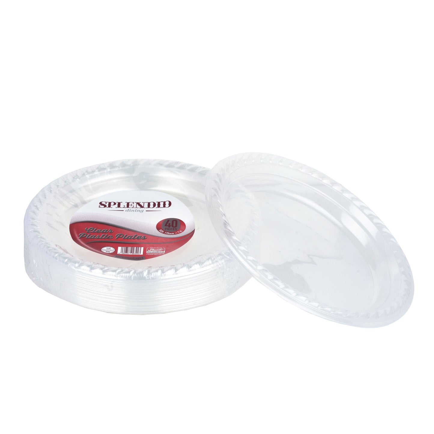 Plastic Plates 7" Clear 'Splendid Dining'