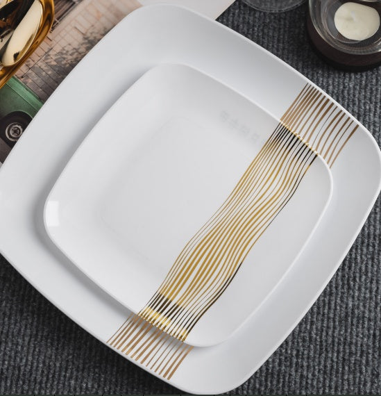 Signature Collection Square 7'+10' White/Gold Pattern Combo Pack 10+10 'Superior' 6/CS