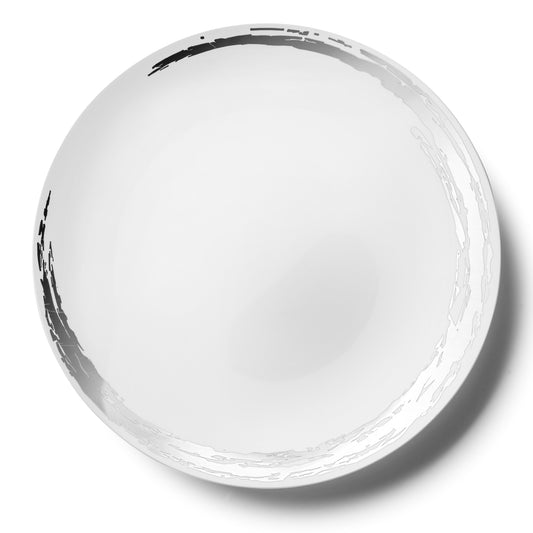 Plates 7" White/Silver 'Decor'