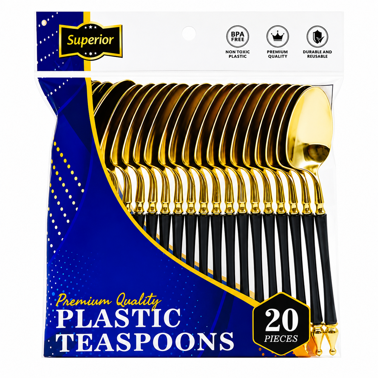 Superior Teaspoons Gold Black Gold