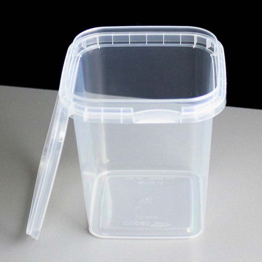 Plastic Containers & Lids Tamper Evident Square 520ml