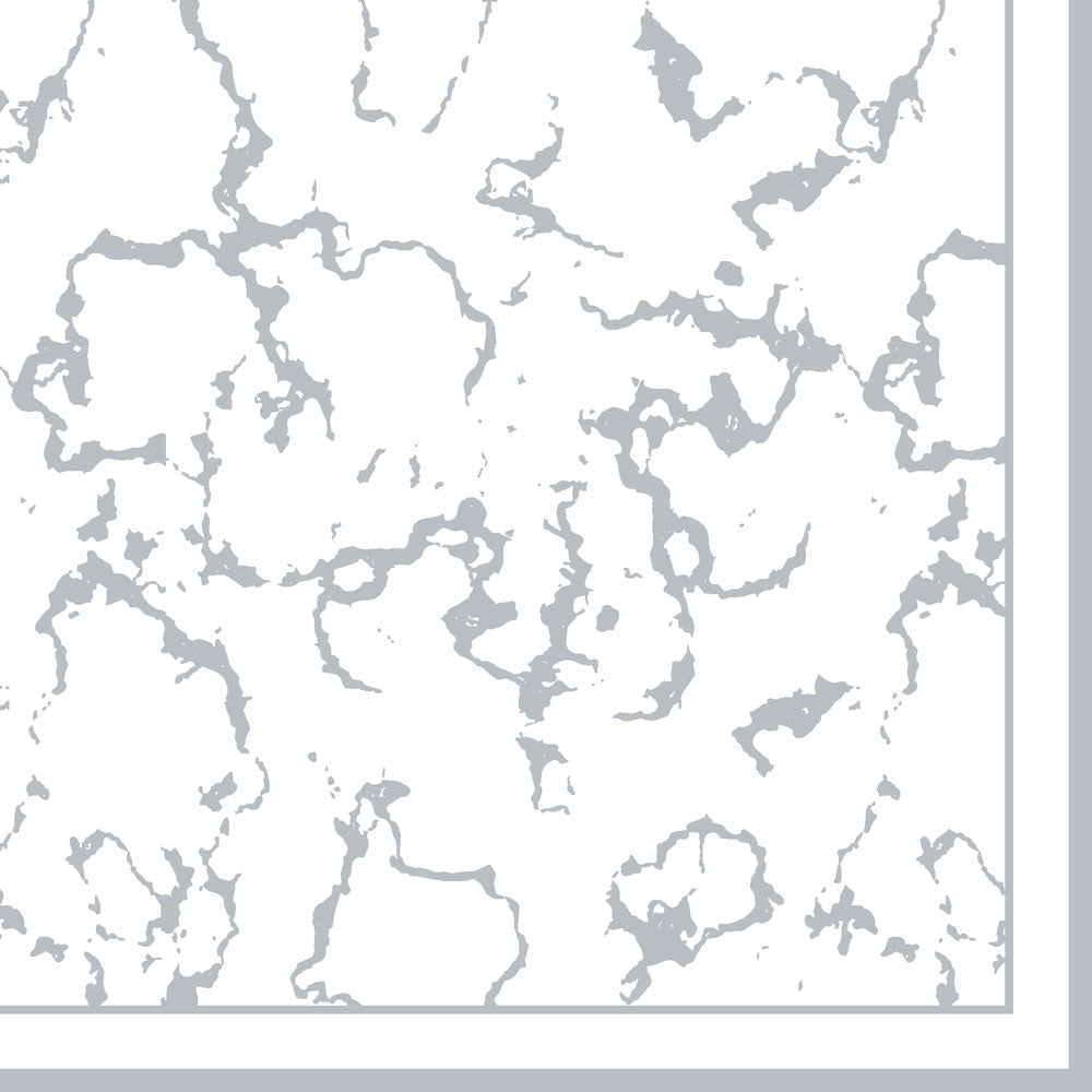 Design Napkins Marble Silver 'Nouveau'