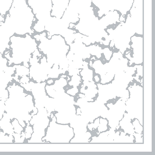 Design Napkins Marble Silver 'Nouveau'