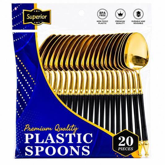 Superior Spoons Gold And Black