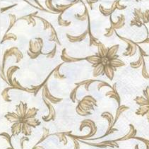 Design Napkins Ornamental Flowers 'Nouveau'