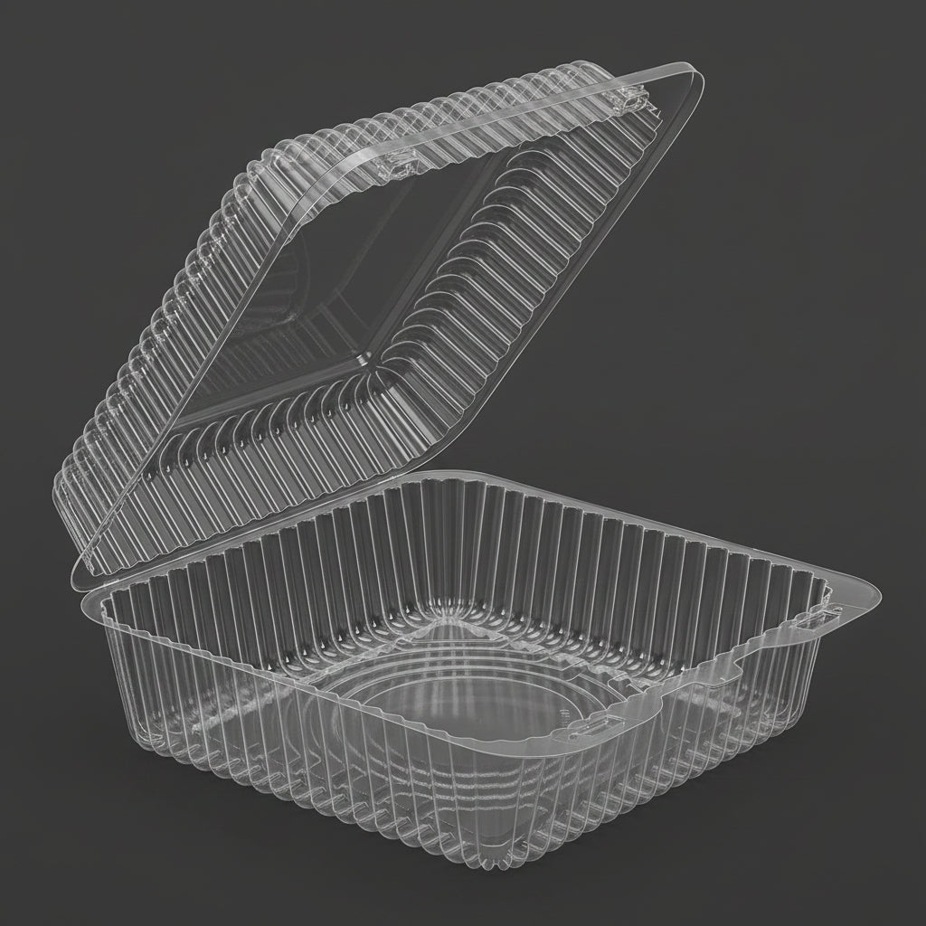 Plastic Containers 'Sure Lock' Clear Hinged Lid