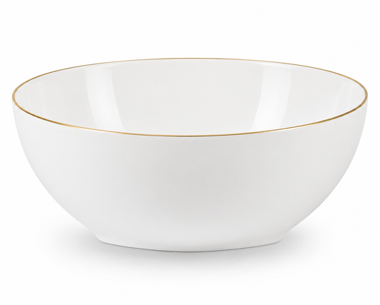 Signature Collection 12oz Bowl White/Gold 'Superior' 12/10's