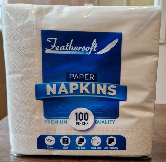 Premium Napkins White 33cm 'Feathersoft'