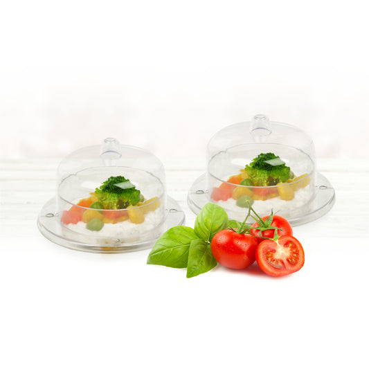 Plastic Clear Mini Round Bowl With Lid 2.3oz