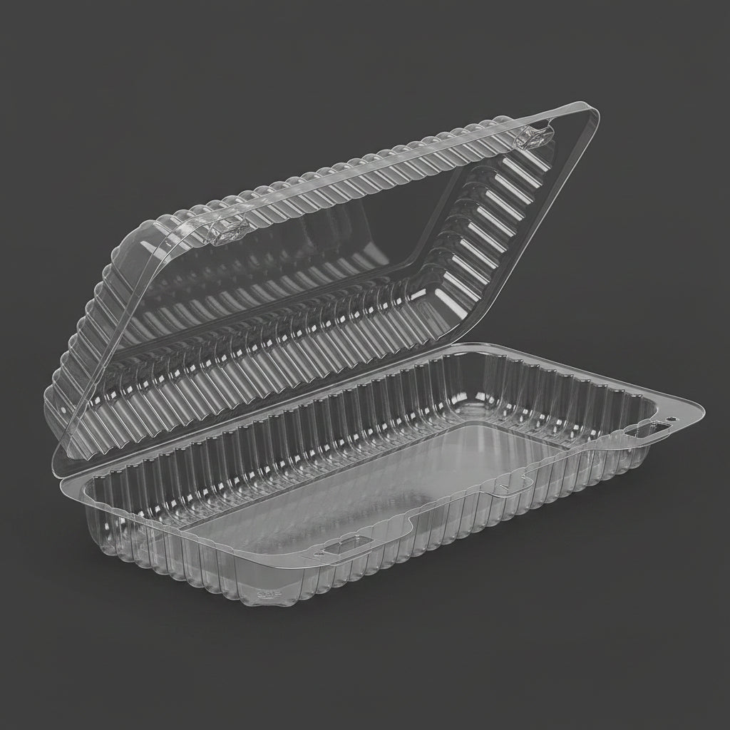 Plastic Containers 'Sure Lock' Clear Hinged Lid