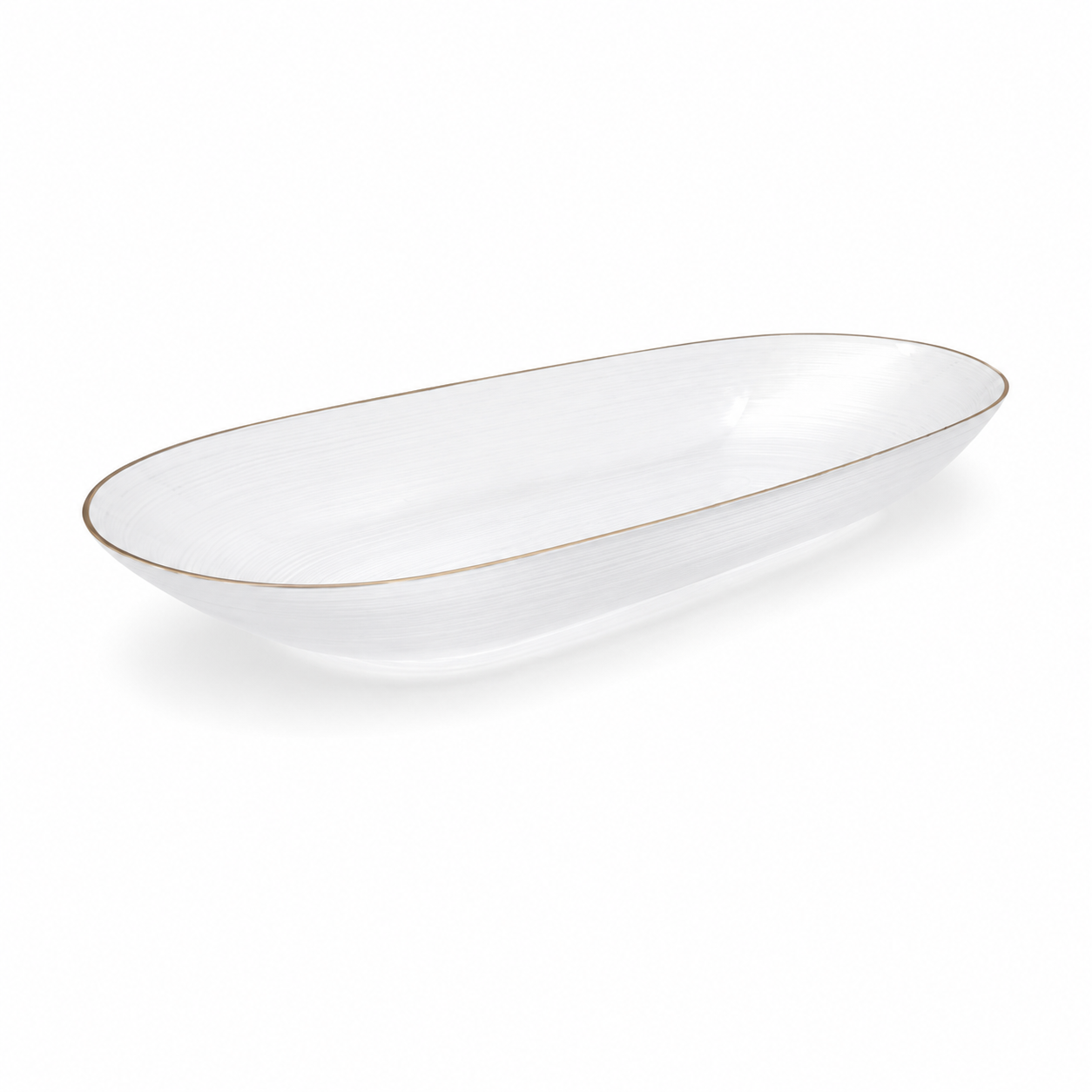 Regal Trays Collection 9.5' Clear & Gold Rim 'Superior' 48/1s