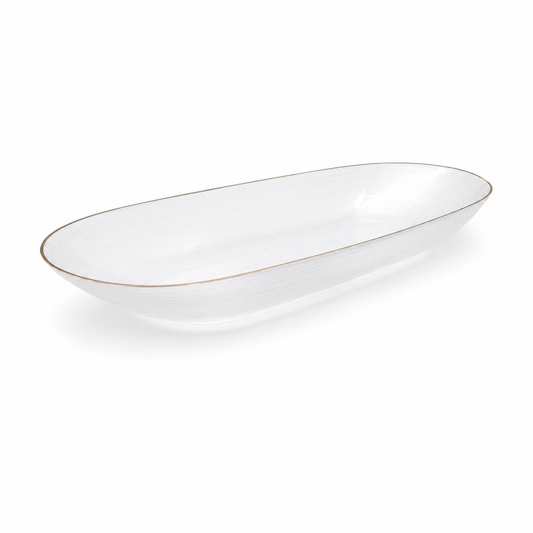 Regal Trays Collection 9.5' Clear & Gold Rim 'Superior' 48/1s