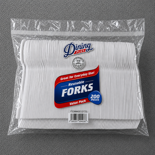 Plastic Forks White "Dining Plus"