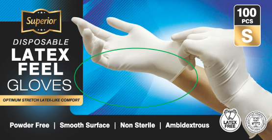 Latex Feel Gloves Small 'Superior'